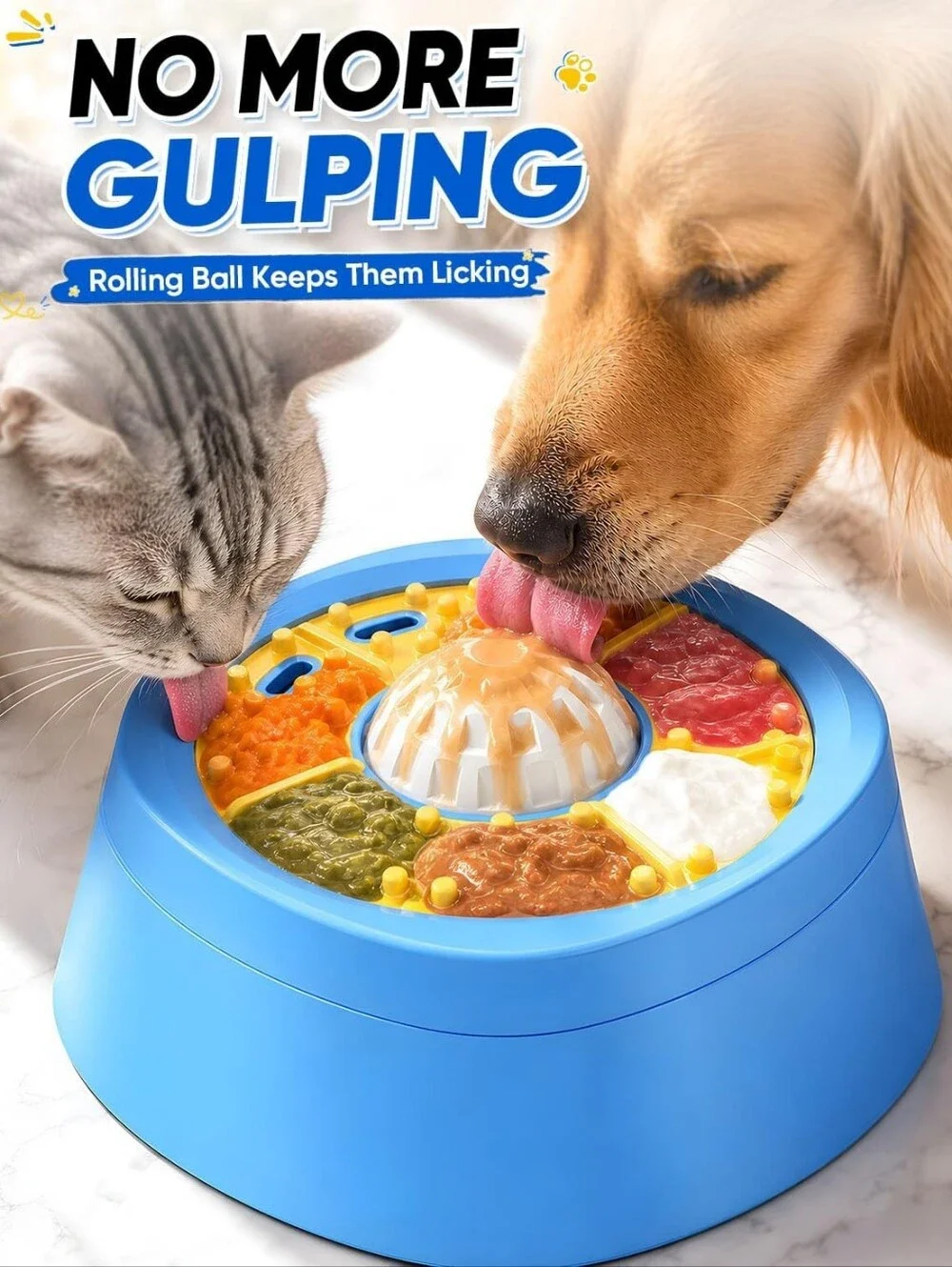 New Interactive Slow Feeder & Lick Bowl for Dogs & Cats – Enrichment Feeding Toy